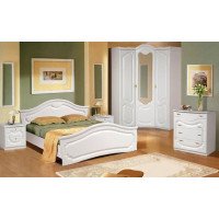 Модульная спальня  Орхидея (Белый полуглянец)