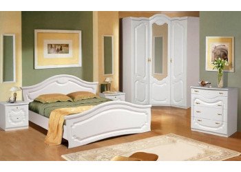Модульная спальня  Орхидея (Белый полуглянец)