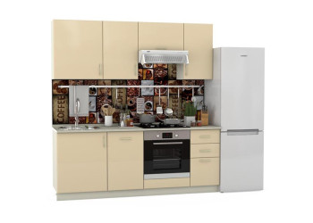 Модульная кухня Сандра ваниль/белый