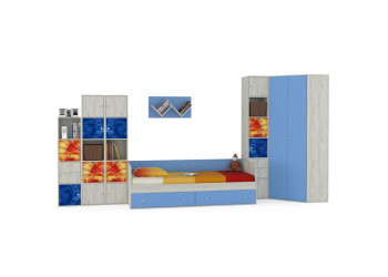 Модульная детская Тетрис капри синий