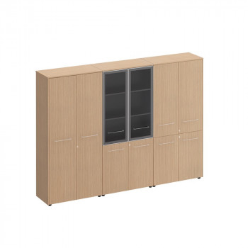 Reventon Шкаф комбинированный ( одежда - стекло - закрытый, 4 двери)