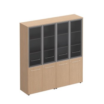 Reventon Шкаф для документов со стеклянными дверьми (стенка из 2 шкафов) Reventon Шкаф для документов со стеклянными дверьми (стенка из 2 шкафов)