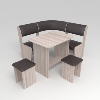 Кухонный уголок Консул мини ЭКО Ясень шимо светлый/Шоколад Кухонный уголок Консул мини ЭКО Ясень шимо светлый/Шоколад