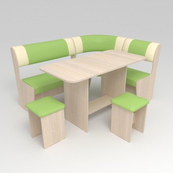 Кухонный уголок Консул-1 ЭКО Дуб беленый/Ваниль-лайм Кухонный уголок Консул-1 ЭКО Дуб беленый/Ваниль-лайм