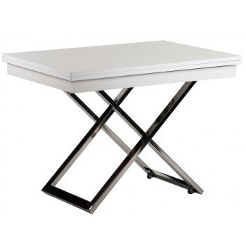 Стол-трансформер Cross GL, белый глянец