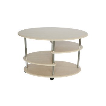 Стол журнальный "Эллипс", Дуб беленый