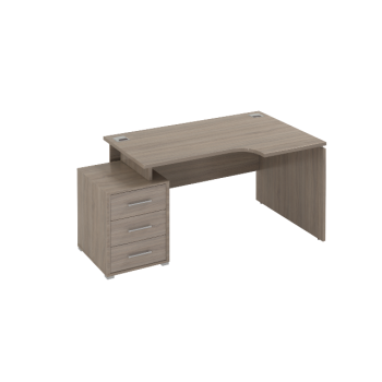 Стол эргономичный с тумбой правый Омега СВ17