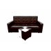 Диван-книжка Аккорд коричневый со спальным местом 140 см экокожа