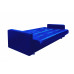 Диван-книжка АККОРД синий со спальным местом 120 см экокожа