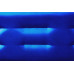 Диван-книжка Аккорд пружинный синий со спальным местом 140 см экокожа