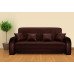 Диван-книжка Liv коричневый со спальным местом 120 см экокожа