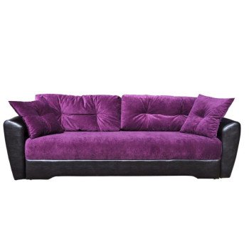 Диван еврокнижка Амстердам фиолетовый велюр со спальным местом 150 см