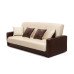 Диван книжка экокожа АККОРД комби со спальным местом 120 см экокожа бежевая / коричневая