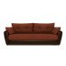 Диван Амстердам еврокнижка коричневый со спальным местом 150 см астра / экокожа