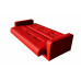 Диван-книжка АККОРД красный со спальным местом 120 см экокожа