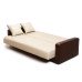 Диван-книжка Аккорд пружинный комби со спальным местом 120 см экокожа бежевая / коричневая