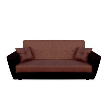 Диван книжка Амстердам коричневый со спальным местом 120 см