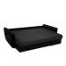 Диван угловой Амстердам еврокнижка черный со спальным местом 160 см экокожа / рогожка
