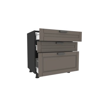 ЛД 274.166 Мокка Тумба кухонная 800 с 3-мя ящиками