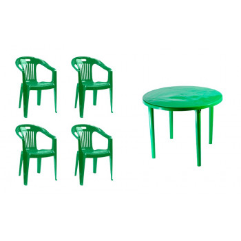Комплект 4 кресла Комфорт, круглый стол