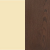 Бежевый / Дуб темный коричневый
