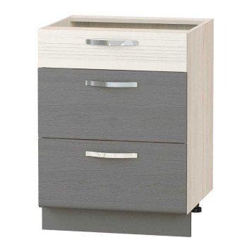 74.91 Графит Напольный шкаф (3 ящика с системой плавного закрывания)