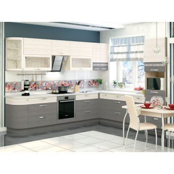 Графит Кухонный гарнитур угловой 1 (ширина 312х280 см)