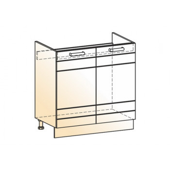 Мечта Шкаф рабочий под мойку L800 (2 дв. гл.)