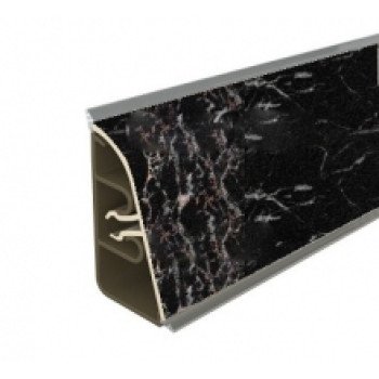Плинтус для столешницы Thermoplast AP740 Цвет 1371 Мрамор Марквина чёрный 3 м