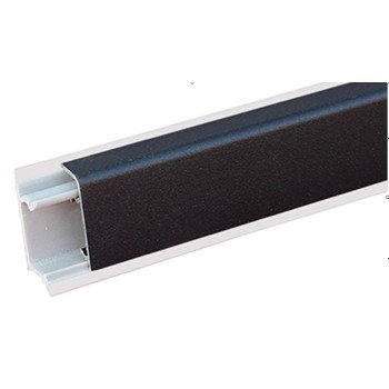 Плинтус алюминиевой КВАДРО, цвет черный