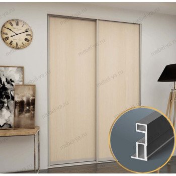 Дверь купе ЛДСП дуб молочный (в профиле ms-163) Дверь купе ЛДСП дуб молочный (в профиле ms-163)