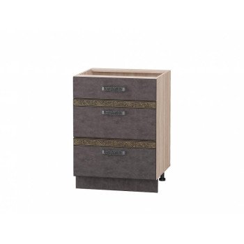 Бруклин 101.91 Напольный шкаф (3 ящика с системой плавного закрывания)