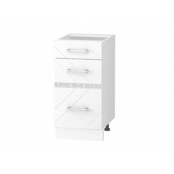 Бьянка 102.59 Напольный шкаф (3 ящика с метабоксами) Бьянка 102.59 Напольный шкаф (3 ящика с метабоксами)