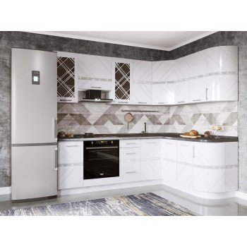 Кухонный гарнитур угловой Бьянка 42 (ширина 240х173 см)