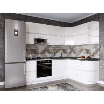 Кухонный гарнитур угловой Бьянка 40 (ширина 240х163 см)
