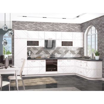 Кухонный гарнитур угловой Бьянка 1 (ширина 360х223 см)