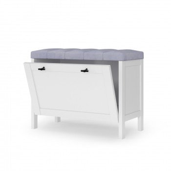 ЛД 137.040 Тумба с пуфом Бланко