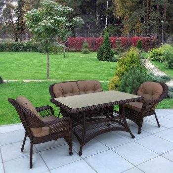 Комплект плетеной мебели T130/LV-520BB-Brown_Beige Комплект плетеной мебели T130/LV-520BB-Brown_Beige