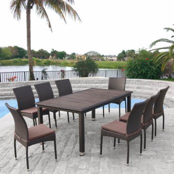 Комплект плетеной мебели T347/Y380A-W53 Brown (8+1) Комплект плетеной мебели T347/Y380A-W53 Brown (8+1)