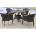 Обеденный комплект плетеной мебели T190B/Y350A-W53 Brown (4+1)