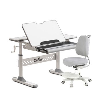 Комплект парта Tulipa Grey-WB + кресло Paeonia Grey