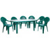 Стол пластиковый овальный Комби (зеленый) (АГЗ)