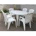 Комплект стол овальный + кресло Премиум белый
