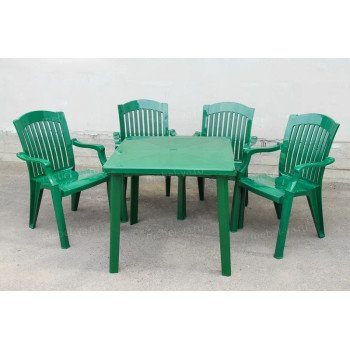 Комплект стол квадратный + кресло Премиум темно-зеленый Комплект стол квадратный + кресло Премиум темно-зеленый