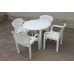 Комплект стол круглый + кресло Летнее белый