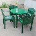 Комплект стол круглый + кресло Летнее темно-зеленый