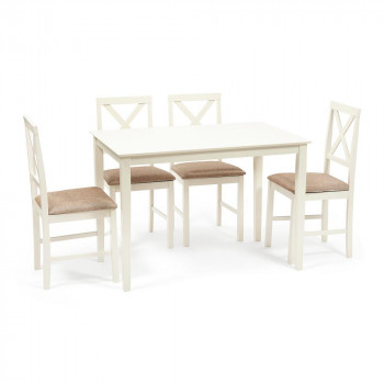 Обеденный комплект эконом Хадсон (стол + 4 стула)/ Hudson Dining Set