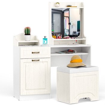 Ливерпуль Стол туалетный 12.46 + Полка 10.118 + Полка 10.117 + Пуф 14.02