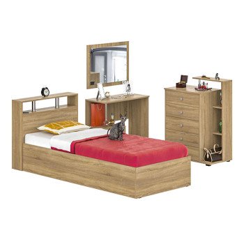 Камелия спальня № 7 Кровать 900 + Стол косметический + Зеркало + Комод