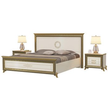 Версаль СВ-04ШБК Кровать 1800 + ортопед + две СВ-05 Тумбы